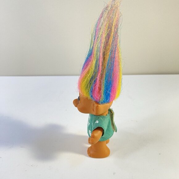 LUCKY LOTTERY TROLL RAINBOW HAIR 3" Russ Troll Doll VINTAGE - Picture 2 of 7
